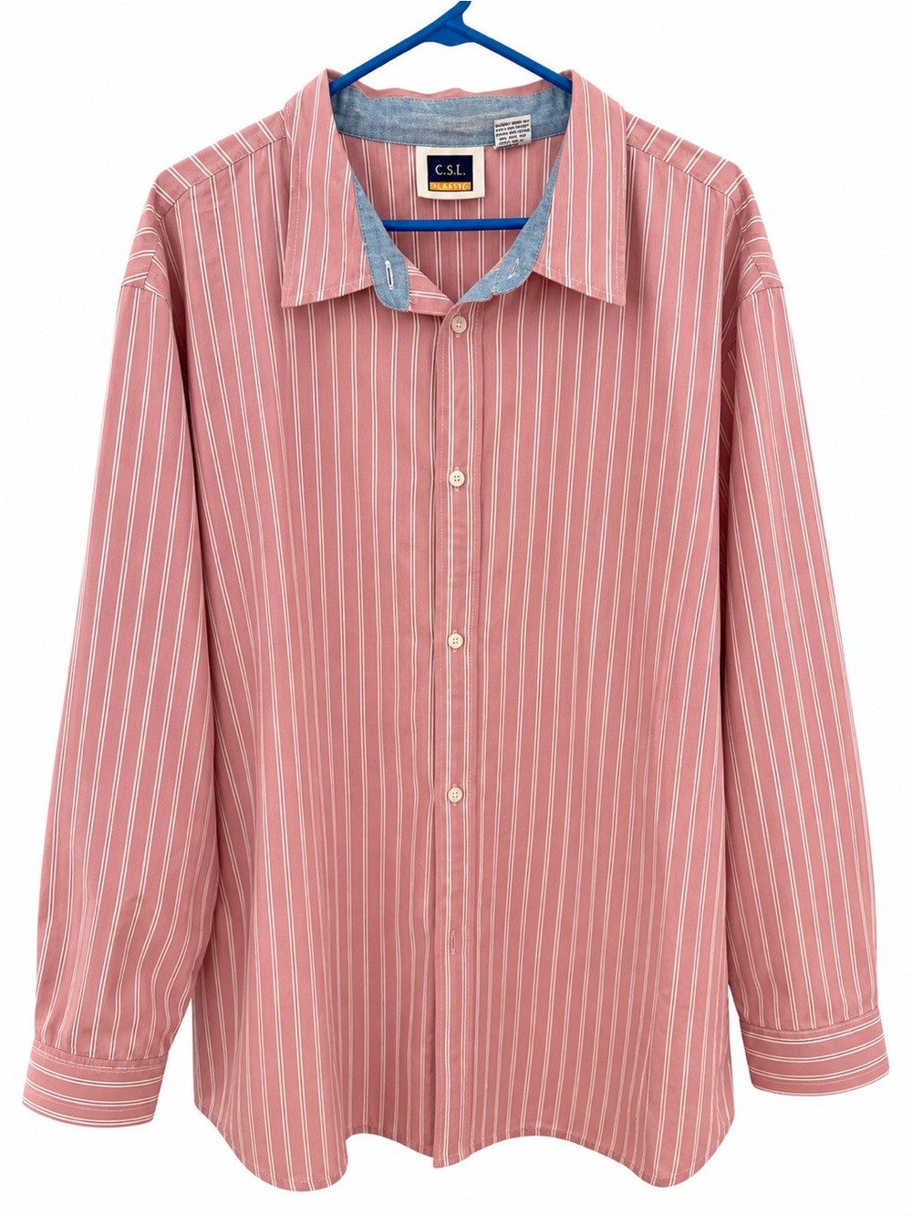 Women’s Pink Striped Button-Down Shirt